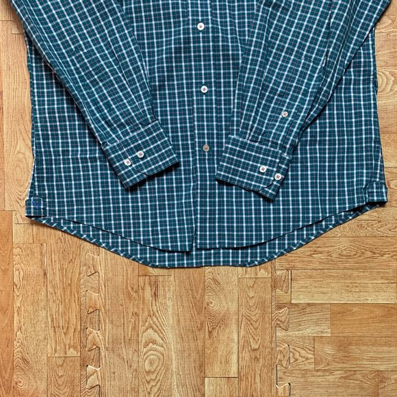 Southern Tide Shirt Green Mens Medium Plaid/Check Long Sleeve Button Down - Picture 8 of 14